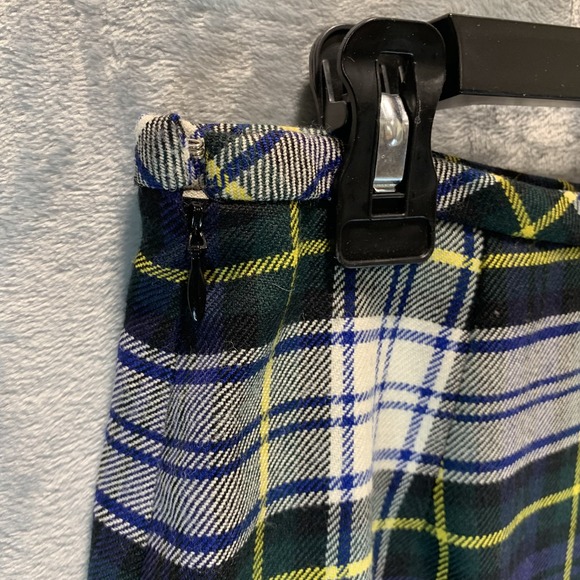 J McLaughlin Women's Skirt 4 Pencil Mini 100% Wool Plaid Academia Preppy Y2K - Picture 4 of 9